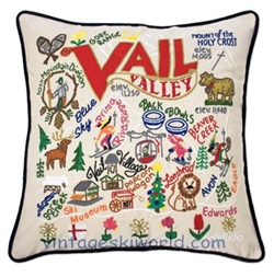 Ski Vail Valley Throw Pillow